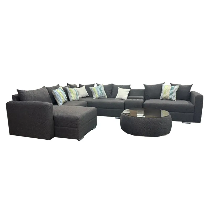 Sofa Rocher Bed Lhs L Shape Pouff/cupholder/15 Chs(9 L/4 M/2 S) Ref Hq195-1