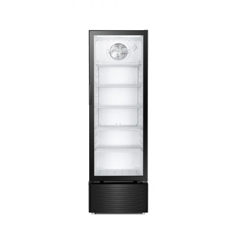 Hisense Showcase Freezer 282L Black (Free Gift : MICROWAVE H20MOMS11)
