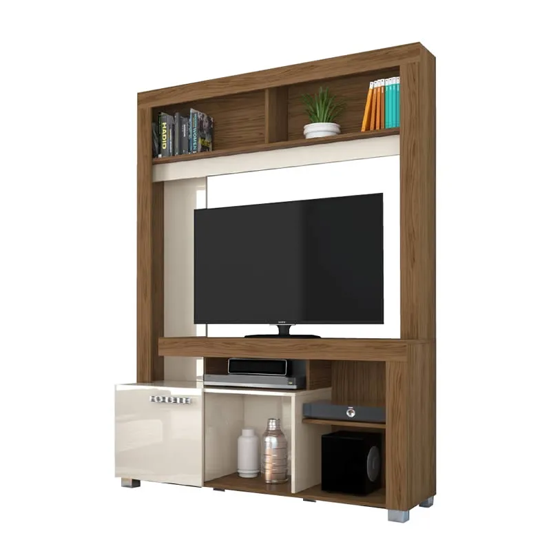 Meuble Tv Flavia 1 Pt Sliding Natural / Off White