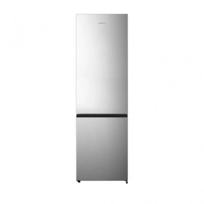 Hisense 255L, Bottom Mounted Fridge, No Frost, Inox, Energy E (Free Gift : KETTLE KEKT031M)